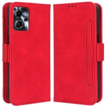 Чохол Deexe Wallet Stand для Motorola Moto G13 / G23 - Red: фото 1 з 7