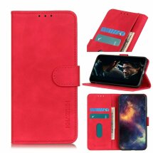 Чехол-книжка KHAZNEH Retro Wallet для Motorola One Fusion Plus - Red: фото 1 из 11