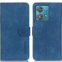 Чехол-книжка KHAZNEH Retro Wallet для Motorola Edge 40 Neo - Blue: фото 1 из 8