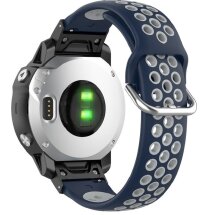Ремінець Deexe Dot Color для годинників Garmin з кріпленням Quick Fit 20mm - Blue / Grey: фото 1 з 7