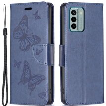 Чехол UniCase Butterfly Pattern для Nokia G22 - Blue: фото 1 из 7