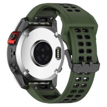 Ремешок Deexe Dot Color для часов Garmin c креплением Quick Fit 26mm - Army Green / Black: фото 1 из 12
