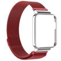 Ремінець Deexe Milanese Stainless Steel для Xiaomi Redmi Watch 2 - Red / Silver: фото 1 з 12