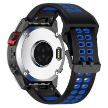 Ремешок Deexe Dot Color для часов Garmin c креплением Quick Fit 26mm - Black / Blue: фото 1 из 12