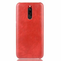 Захисний чохол Deexe Leather Back Cover для Xiaomi Redmi 8 - Red: фото 1 з 5