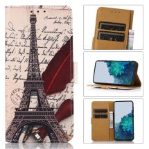 Чехол Deexe Life Style Wallet для Nokia 1.4 - Eiffel Tower and Characters: фото 1 из 8