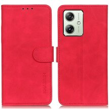Чохол-книжка KHAZNEH Retro Wallet для Motorola Moto G54 / G54 Power - Red: фото 1 з 8