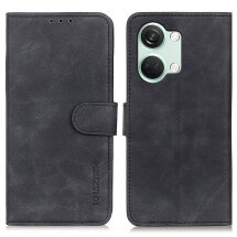 Чохол-книжка KHAZNEH Retro Wallet для OnePlus Nord 3 / Ace 2V - Black: фото 1 з 10