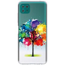 Силиконовый (TPU) чехол Deexe Pretty Glossy для Samsung Galaxy A22 5G (A226) - Colorful Tree: фото 1 из 4
