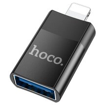 Адаптер Hoco UA17 Lightning Male to USB Female - Black: фото 1 з 6