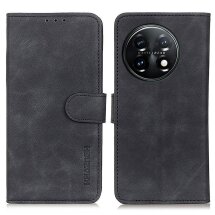 Чохол-книжка KHAZNEH Retro Wallet для OnePlus 11 - Black: фото 1 з 7