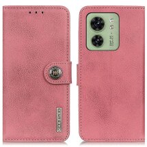 Чехол-книжка KHAZNEH Wallet Cover для Motorola Edge 40 - Pink: фото 1 из 9