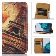 Чохол Deexe Life Style Wallet для Nokia 1.4 - Maple Leaves and Eiffel Tower: фото 1 з 8