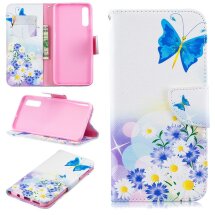 Чехол-книжка Deexe Color Wallet для Samsung Galaxy A50 (A505) / A30s (A307) / A50s (A507) - Butterfly and Flowers: фото 1 из 8