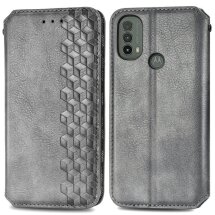 Чехол Deexe Rhombus Wallet для Motorola Moto E40 - Grey: фото 1 из 13