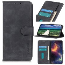 Чехол-книжка KHAZNEH Retro Wallet для Samsung Galaxy A22 5G (A226) - Black: фото 1 из 13