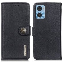 Чохол-книжка KHAZNEH Wallet Cover для Motorola Moto E22 - Black: фото 1 з 8