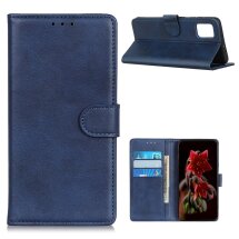 Чехол Deexe Classic Wallet для Motorola Moto G9 Plus - Blue: фото 1 из 8