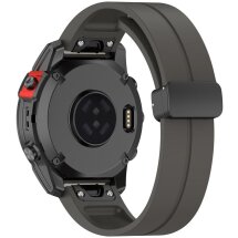 Ремінець Deexe Color Soft Line для годинників Garmin з кріпленням Quick Fit 22mm - Dark Grey: фото 1 з 10