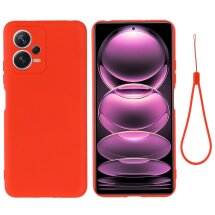Защитный чехол Deexe Silicone Case для Xiaomi Poco X5 / Redmi Note 12 5G - Red: фото 1 из 7