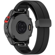 Ремінець Deexe Color Soft Line для годинників Garmin з кріпленням Quick Fit 26mm - Black: фото 1 з 10