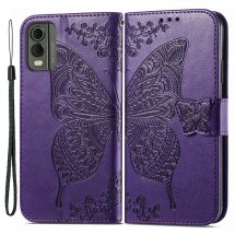 Чехол UniCase Butterfly Pattern для Nokia C32 - Purple: фото 1 из 9
