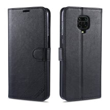 Чехол AZNS Wallet Case для Xiaomi Redmi Note 9 Pro / Note 9 Pro Max / Note 9s - Black: фото 1 из 14