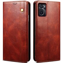 Чехол-книжка UniCase Leather Wallet для Realme 9i / Oppo A76 / Oppo A96 - Brown: фото 1 из 14