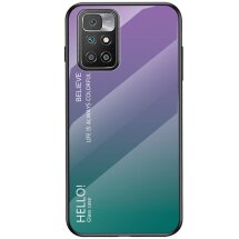Защитный чехол Deexe Gradient Color для Xiaomi Redmi 10 / 10 (2022) / 10 Prime - Purple / Green: фото 1 из 12