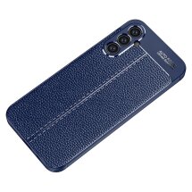 Защитный чехол Deexe Leather Cover для Samsung Galaxy A34 (A346) - Blue: фото 1 из 7