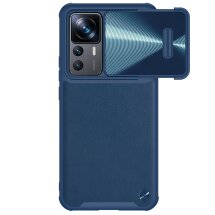 Защитный чехол NILLKIN CamShield Leather Case для Xiaomi 12T Pro - Blue: фото 1 из 14