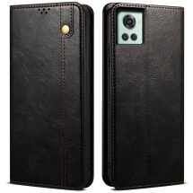 Защитный чехол UniCase Leather Wallet для OnePlus Ace / 10R - Black: фото 1 из 18