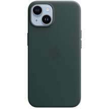 Оригинальный чехол Leather Case with MagSafe для Apple iPhone 14 (MPP53) - Forest Green: фото 1 из 7