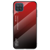 Захисний чохол Deexe Gradient Color для Samsung Galaxy A12 (A125) / A12 Nacho (A127) - Black / Red: фото 1 з 10
