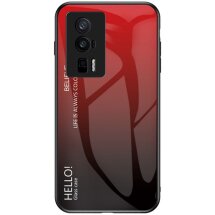 Защитный чехол Deexe Gradient Color для Xiaomi Poco F5 Pro / Redmi K60 / Redmi K60 Pro - Red / Black: фото 1 из 18
