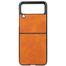 Защитный чехол UniCase Leather Series для Samsung Galaxy Flip 3 - Orange: фото 1 из 4