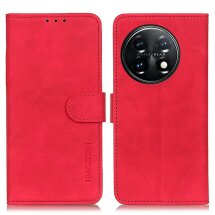 Чехол-книжка KHAZNEH Retro Wallet для OnePlus 11 - Red: фото 1 из 10