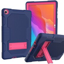 Захисний чохол Deexe Color Kickstand для Huawei MatePad T10s / T10 - Dark Blue / Rose: фото 1 з 2