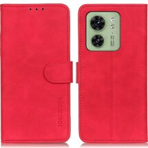 Чехол-книжка KHAZNEH Retro Wallet для Motorola Edge 40 - Red: фото 1 из 9