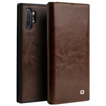 Кожаный чехол QIALINO Classic Case для Samsung Galaxy Note 10+ (N975) - Brown: фото 1 из 14
