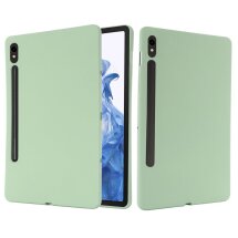 Защитный чехол Deexe Silicone Shell для Samsung Galaxy Tab S9 / S9 FE (X710/716/510) - Green: фото 1 из 9
