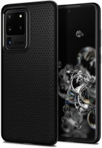 Защитный чехол Spigen (SGP) Liquid Air для Samsung Galaxy S20 Ultra (G988) - Matte Black: фото 1 из 7