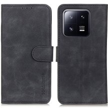 Чохол-книжка KHAZNEH Retro Wallet для Xiaomi 13 Pro - Black: фото 1 з 9