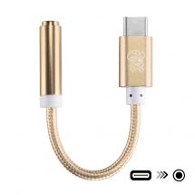 Аудіо адаптер HAT PRINCE USB Type-C to 3.5mm - Gold: фото 1 з 4