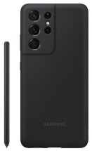 Чехол Silicone Cover with S Pen для Samsung Galaxy S21 Ultra (G998) EF-PG99PTBEGRU - Black: фото 1 из 4