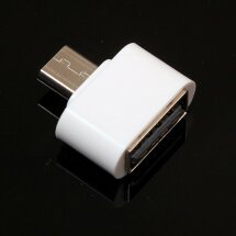 OTG-адаптер Deexe Portable MicroUSB to USB - White: фото 1 из 12