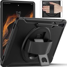 Защитный чехол Deexe Strong Hybrid для Samsung Galaxy Tab S8 Ultra (T900/T906) - Black: фото 1 из 9