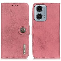Чохол-книжка KHAZNEH Wallet Cover для Motorola Moto G24 / G04 - Pink: фото 1 з 9