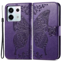 Чехол UniCase Butterfly Pattern для Xiaomi Redmi Note 13 Pro 5G / Poco X6 - Dark Purple: фото 1 из 6