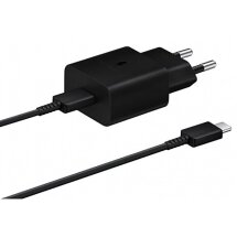 Сетевое зарядное устройство Samsung 15W Power Adapter + кабель Type-C to Type-C (EP-T1510XBEGRU) - Black: фото 1 из 5